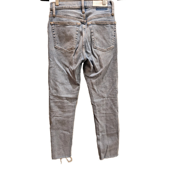 Re/Done Blue Buttonfly 90s High Rise Cotton Women's Ankle Crop Jeans Size 24 - Picture 2 of 9